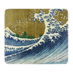 The Big Wave (Blue and Gold Japanese Art, Hokusai) Cutting Board