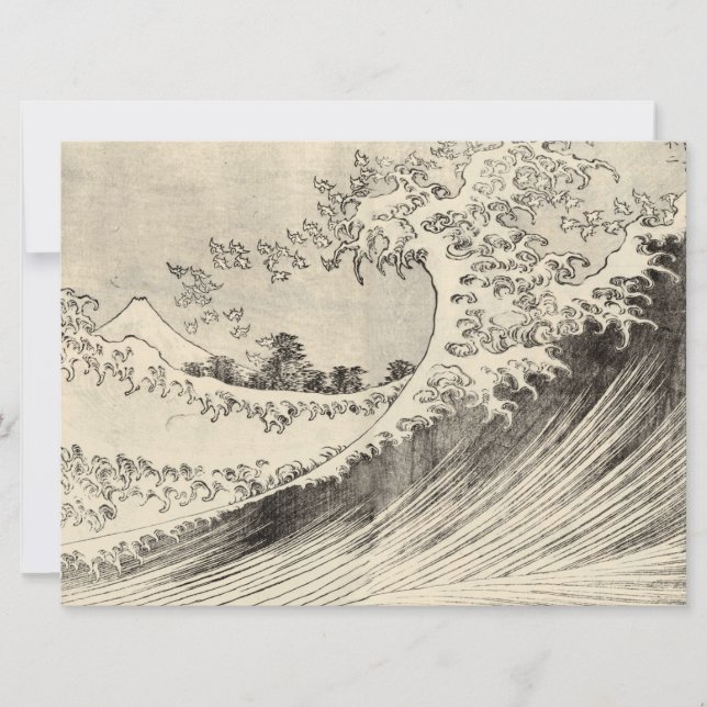 The Big Wave (by Katsushika Hokusai) Card (Front)