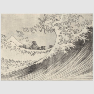 The Big Wave (by Katsushika Hokusai) Tissue Paper