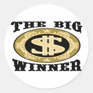 THE BIG WINNER CLASSIC ROUND STICKER