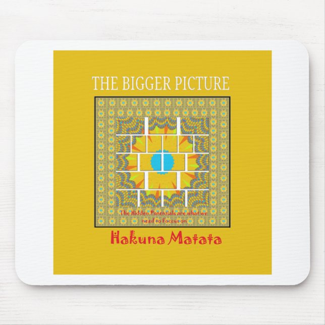 The Bigger Picture Art Print Mouse Pad (Front)