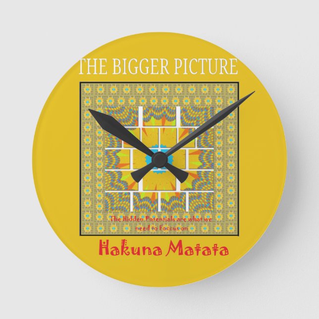 The Bigger Picture Art Print Round Clock (Front)