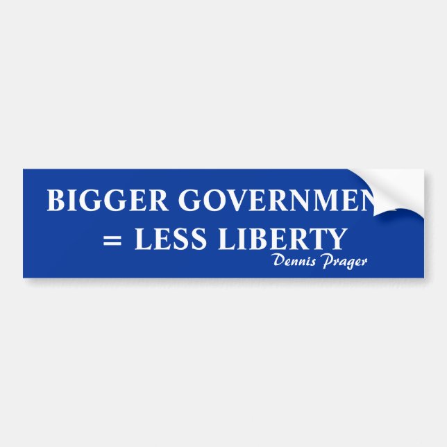 The Bigger the Government, the Smaller the Citi... Bumper Sticker (Front)