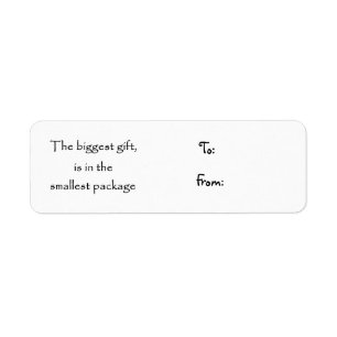 The biggest gift-christmas label return address label