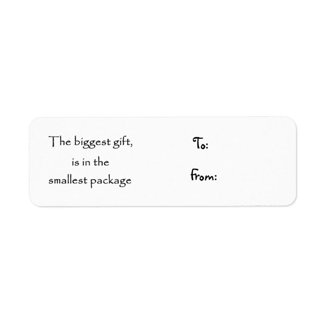 The biggest gift-christmas label return address label (Front)