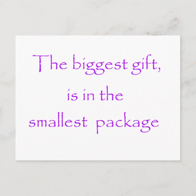 The biggest gift -postcard postcard (Front)