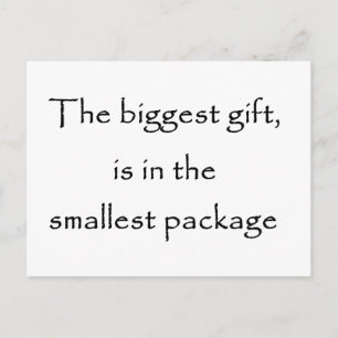 The biggest gift -postcard postcard