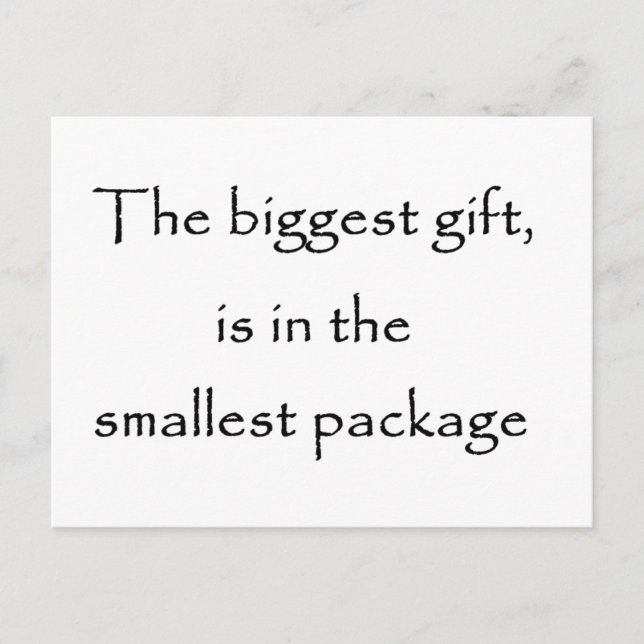 The biggest gift -postcard postcard (Front)