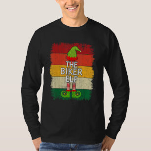 The Biker Elf Matching Group Christmas Party Pajam T-Shirt