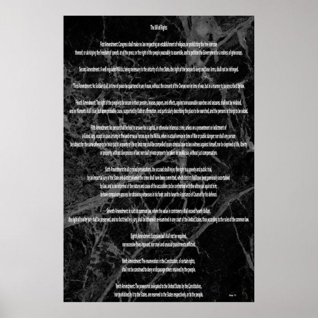 The Bill of Rights Poster (Front)