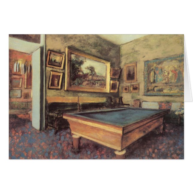 The Billiard Room at Menil Hubert by Edgar Degas (Front Horizontal)