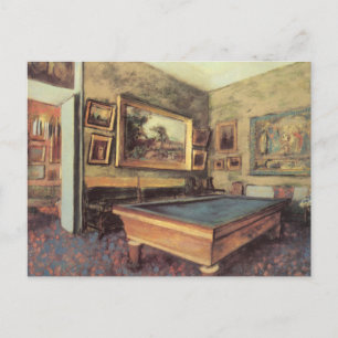 The Billiard Room at Menil Hubert by Edgar Degas Postcard