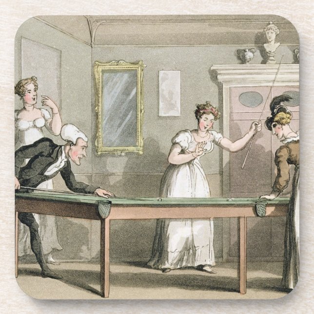 The Billiard Table, from 'The Tour of Dr Syntax in Coaster (Front)