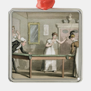 The Billiard Table, from 'The Tour of Dr Syntax in Metal Tree Decoration