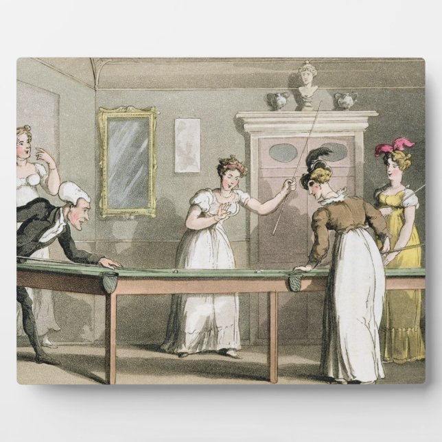 The Billiard Table, from 'The Tour of Dr Syntax in Plaque (Front)