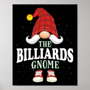 The Billiards Gnome Family Christmas Pajama  Poster