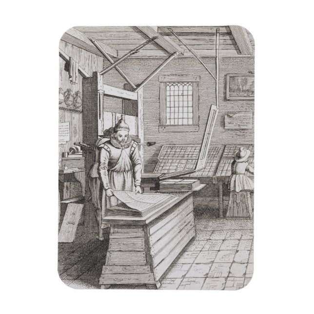 The bindery of Laurens Janszoon Koster, engraved b Magnet (Vertical)