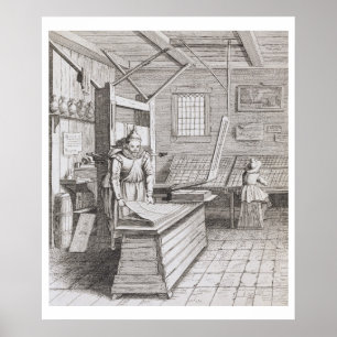 The bindery of Laurens Janszoon Koster, engraved b Poster