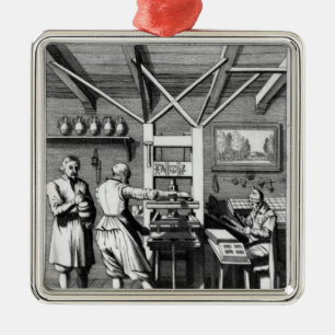 The bindery of Laurens Janszoon Koster Metal Tree Decoration