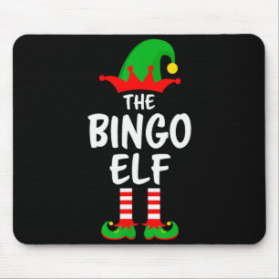 The Bingo Elf Matching Family Christmas  Mouse Pad