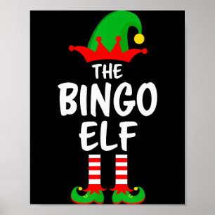 The Bingo Elf Matching Family Christmas Poster