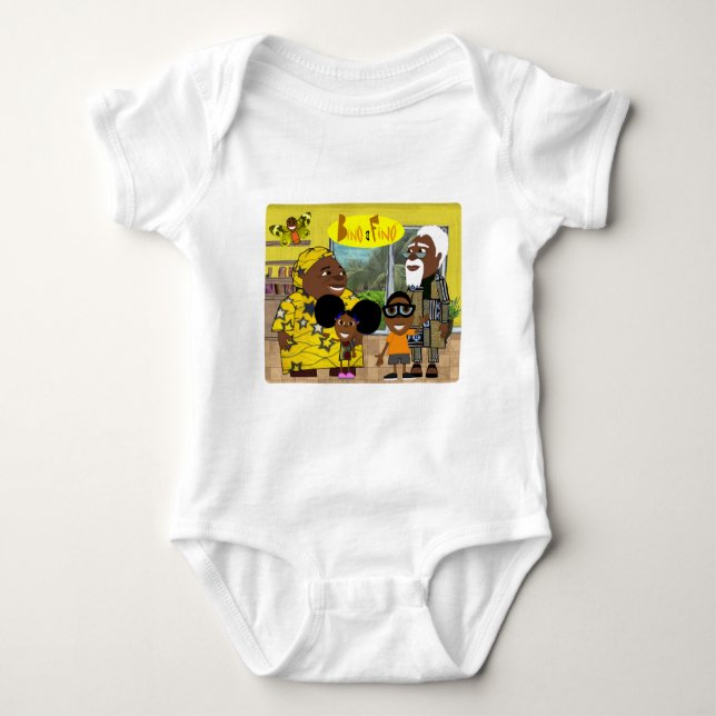 The bino and Fino Family Baby Bodysuit (Front)