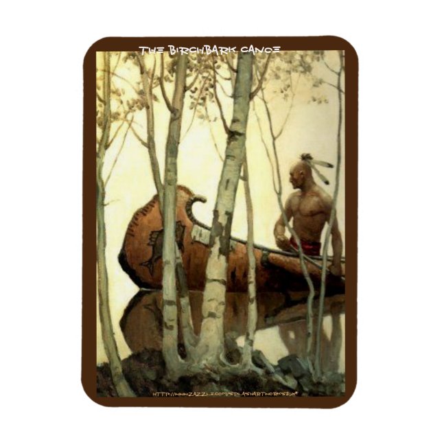 "The Birch Bark Canoe" Magnet (Vertical)