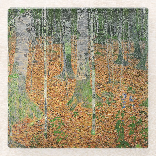 The Birch Wood, 1903 Glass Coaster (Front)