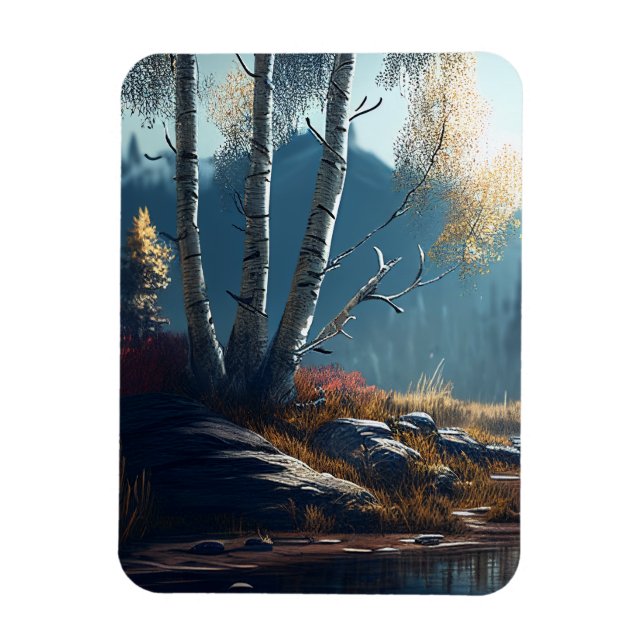 The Birches Northern Ireland Round, Birch View Magnet (Vertical)