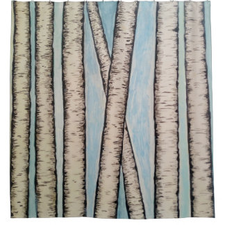 The Birches Shower Curtain