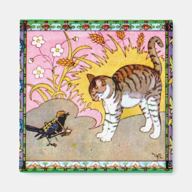 The Bird meets The Cat Magnet (Front)