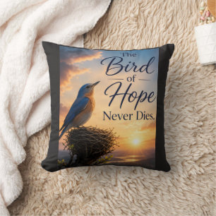 The Bird of Hope Never Dies Cushion