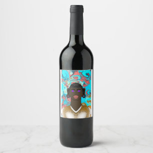 The bird of the universe, the energy of love wine label
