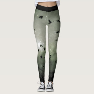 The Birds At Twilight Leggings