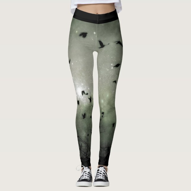 The Birds At Twilight Leggings (Front)