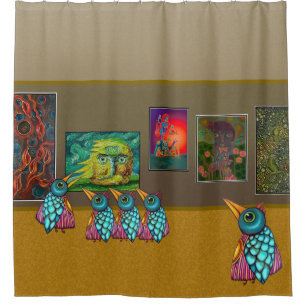 The Birds in the Gallery Shower Curtain