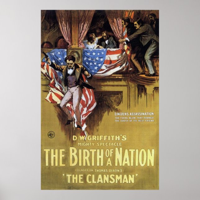 The Birth Of A Nation 1915 Poster (Front)