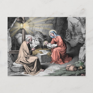 The birth of Christ Postcard