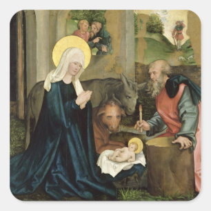 The Birth of Christ Square Sticker