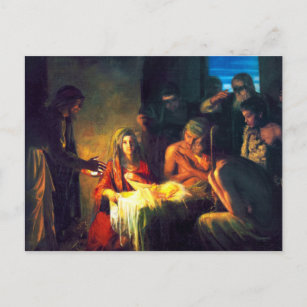 The Birth of Jesus by Carl Bloch Postcard