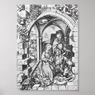 The Birth of Jesus (by Martin Schongauer) Poster