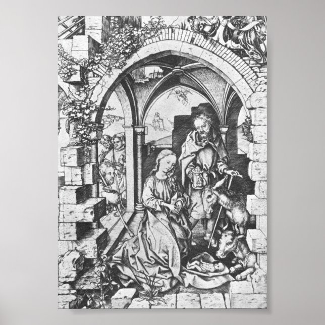 The Birth of Jesus (by Martin Schongauer) Poster (Front)
