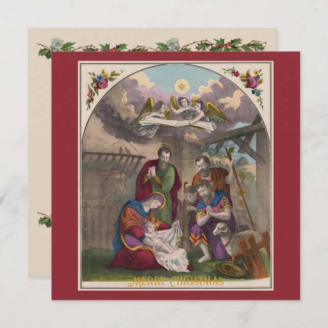 The Birth of Jesus Christ Flat Card (Front/Back)