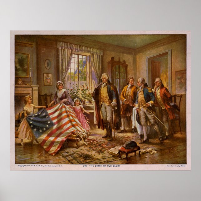 The Birth of Old Glory by Percy Moran Poster (Front)