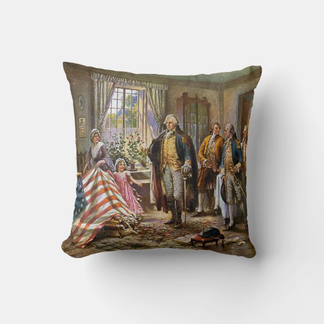 The Birth of Old Glory Percy Moran Cushion (Front)