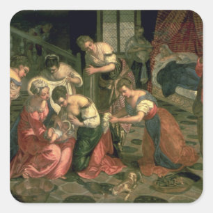 The Birth of St. John the Baptist, 1550-59 Square Sticker