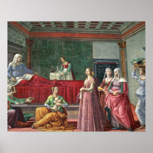 The Birth of St. John the Baptist (fresco) (see al Poster