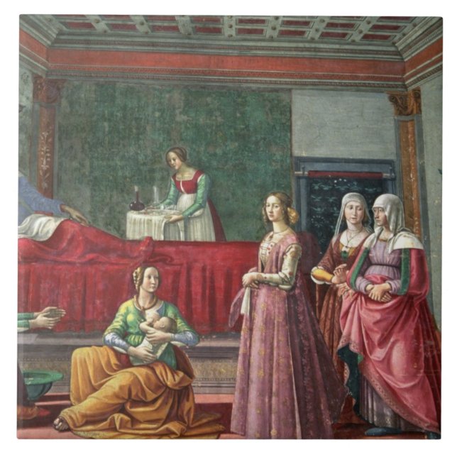The Birth of St. John the Baptist (fresco) (see al Tile (Front)
