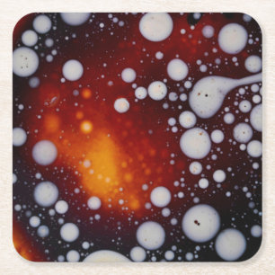 The Birth of Stars in an Abstract Liquid Square Paper Coaster