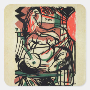 The Birth of the Horse, 1913 Square Sticker